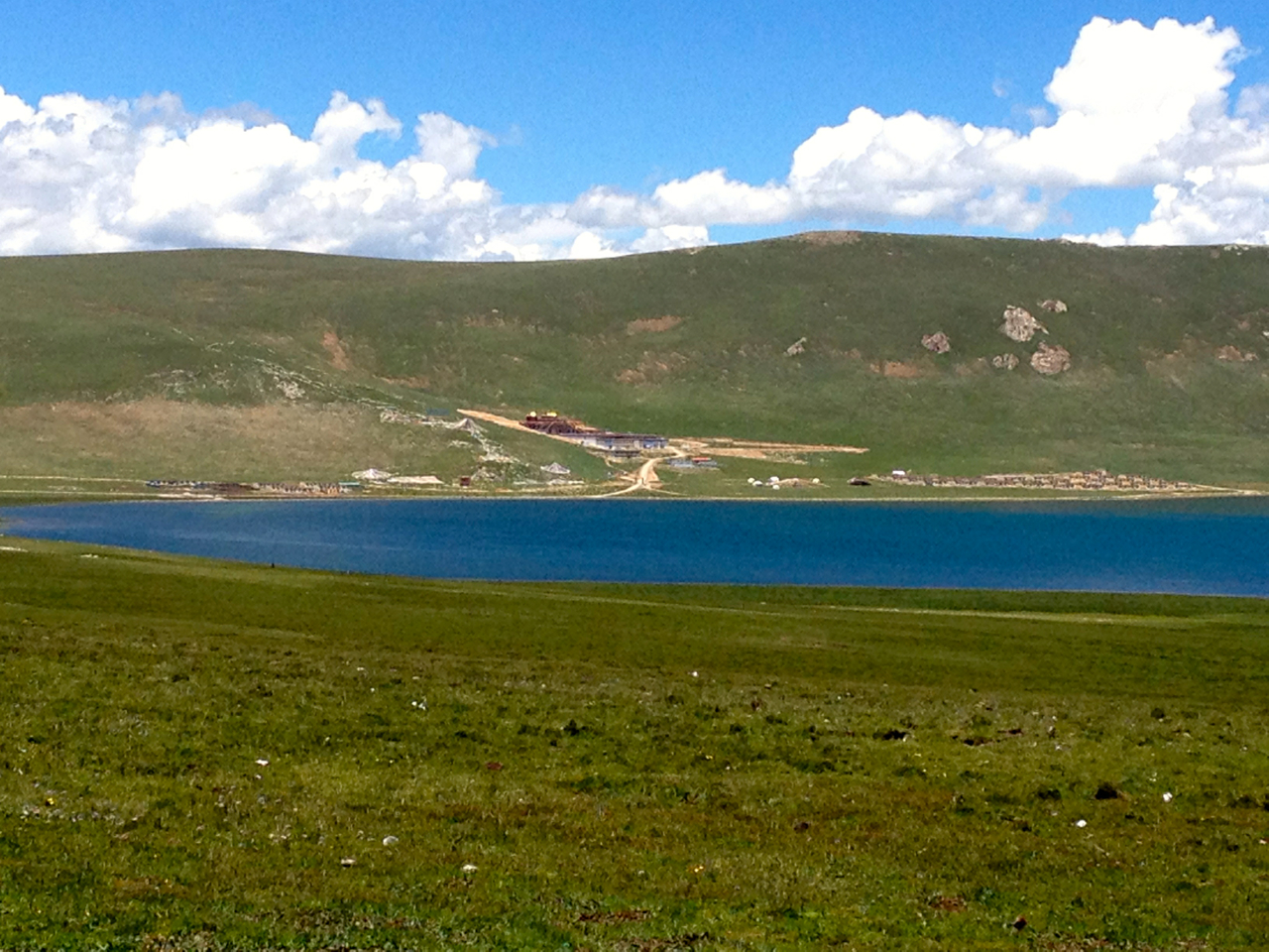 Ayang Gompa and Clinic across the Lake of Compassion, Eastern Tibet